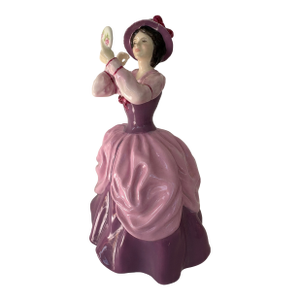 Royal Doulton England “Lady Pamela” Porcelain Figurine With Hand Mirror, 1973