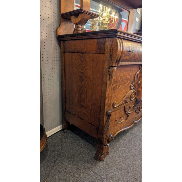 American Quarter Sawn Oak Sideboard For Sale - Image 10 of 16