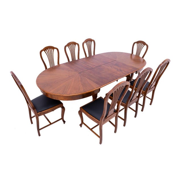 Large 19th Century Extendable Table with Chairs, France, 1890, Set of 9 For Sale - Image 14 of 18