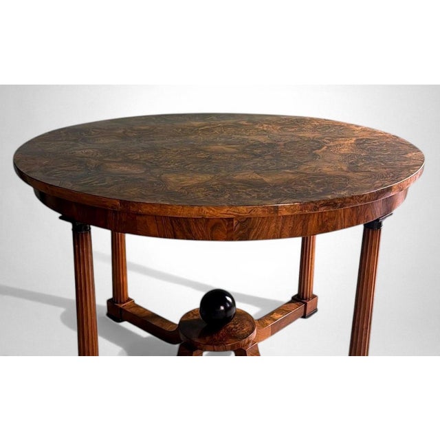 Wood Late 19th Century Biedermeier Style Large Italian Round Table For Sale - Image 7 of 18
