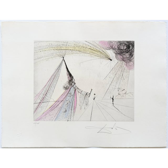 Salvador Dali, Urania, 1971, Hand-Coloured Drypoint Etching For Sale - Image 6 of 7