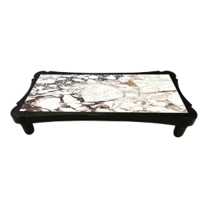 Calacatta Viola Marble Coffee Table by Edith Norton, Signed Plate 1970