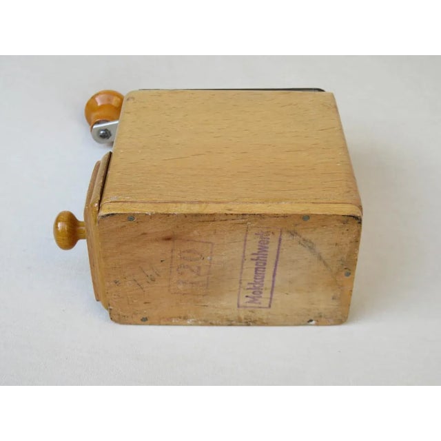 Brown Wood & Chrome Coffee Grinder from C. A. Lehnartz, 1950s For Sale - Image 8 of 16