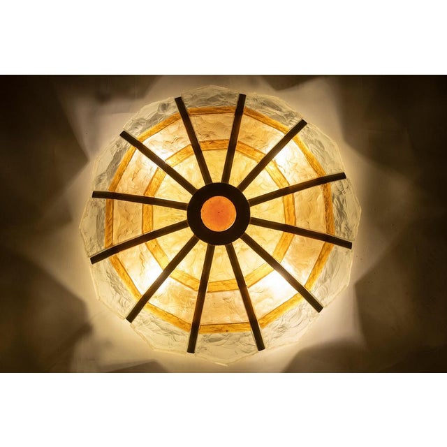 Brutalist Vintage Polychrome Murano Glass Chandelier, 1970s For Sale - Image 3 of 13