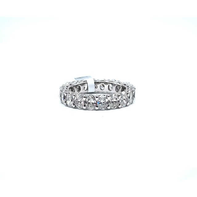 4.69 Ct Oval Diamond Eternity Band Size 7.5 For Sale - Image 9 of 9