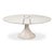 Modern Transitional Round Dining Table, Medium - White Oak With Faceted Pedestal Base For Sale - Image 3 of 11