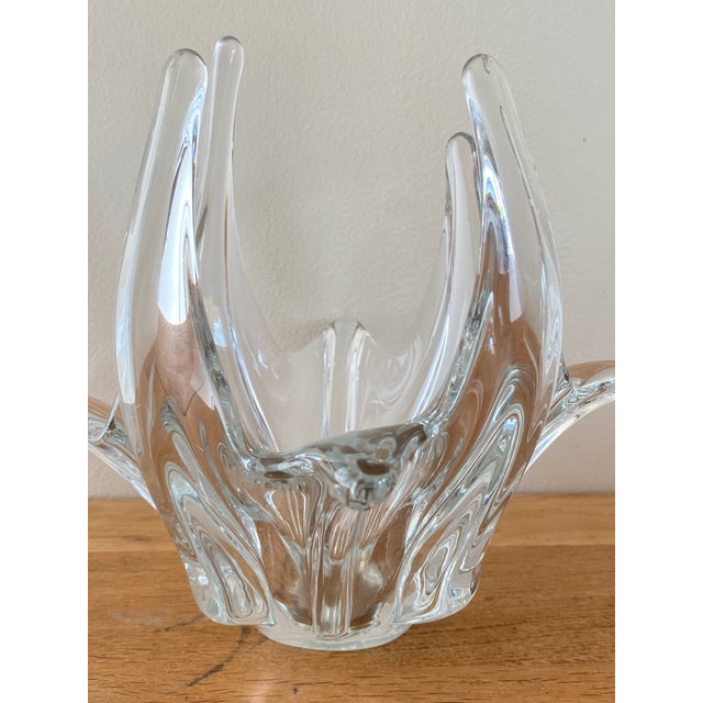 Mid-Century Modern Large Vintage Crystal Centerpiece, 1960s For Sale - Image 3 of 18
