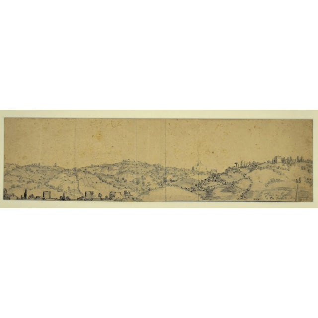 Landscape is an original drawing in pencil on ivory-colored paper realized by Jan Peter Verdussen. The artwork has some...