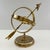 Vintage Brass Armillary Sphere Celestial Globe Decor, Arrow Astronomical Sculpture, Mid Century Desk Decor, Library Office Accent For Sale In Los Angeles - Image 6 of 7