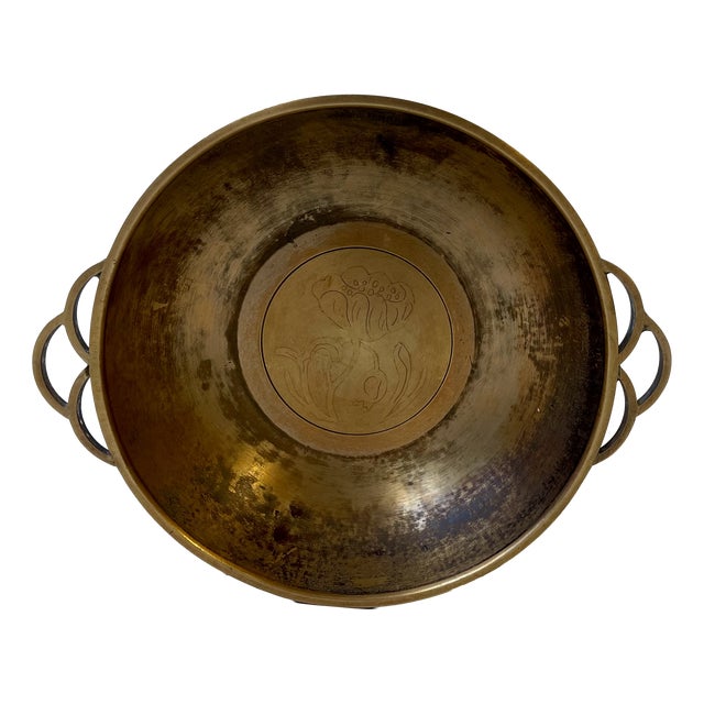 Art Deco Dish in Patinated Bronze by Ægte Ildfast, 1930s For Sale