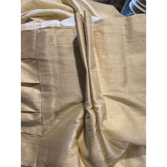 Textile Custom Silk Drapery Panels For Sale - Image 7 of 11