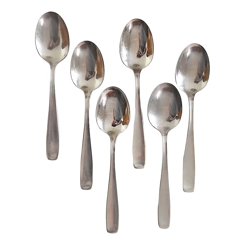 German Model 3800 Soup Spoons by Wilhelm Wagenfeld for WMF, Set of