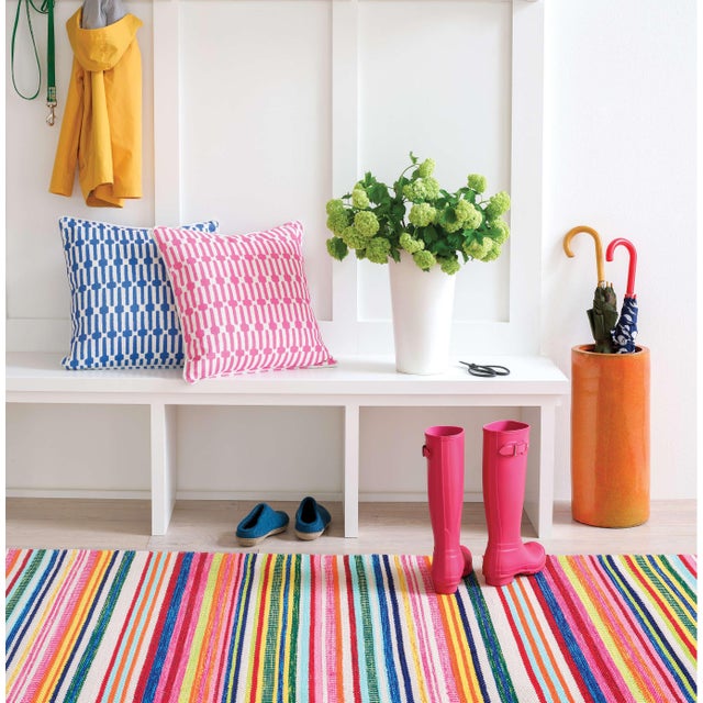 Dash & Albert Dash & Albert by Annie Selke Bright Stripe Indoor/Outdoor Rug, 6' x 9' For Sale - Image 4 of 6