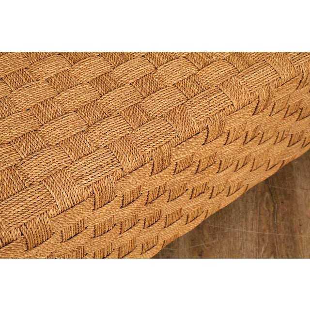 Brown Lane Furniture Woven Rope Bench For Sale - Image 8 of 18