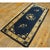Art Deco 1920s Traditional Navy Floral Deco Antique Chinese Peking Small Rug 2'8'' X 6' For Sale - Image 3 of 9