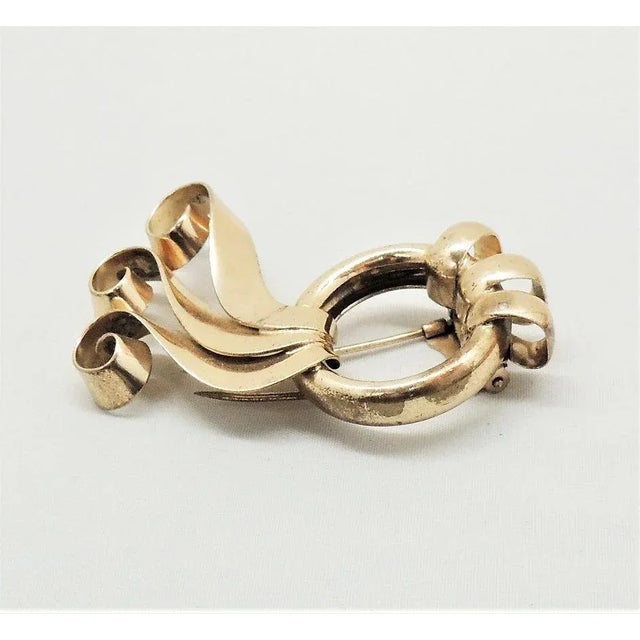 Vintage 1940s Signed Napier Sterling Modernist Fur Clip For Sale In Philadelphia - Image 6 of 8