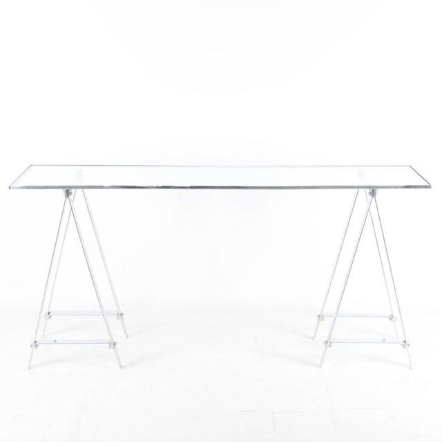 Stainless Steel Console Table, 1970s For Sale - Image 6 of 13