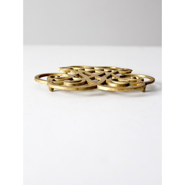 MidCentury Brass Thomas Jefferson Monticello Cipher Trivet Chairish