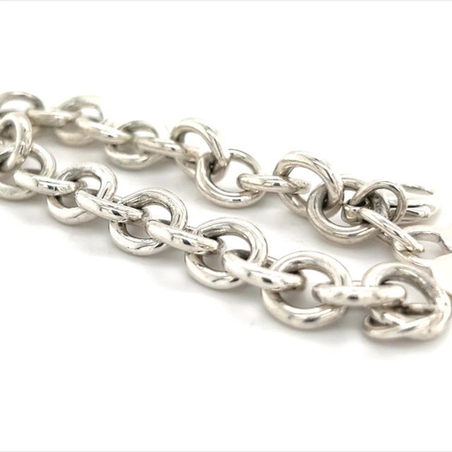 1990s Tiffany & Co Estate Heart Charm Bracelet Sterling Silver For Sale In New York - Image 6 of 8