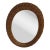 1960s Large Oval Natural Wicker Mirror For Sale