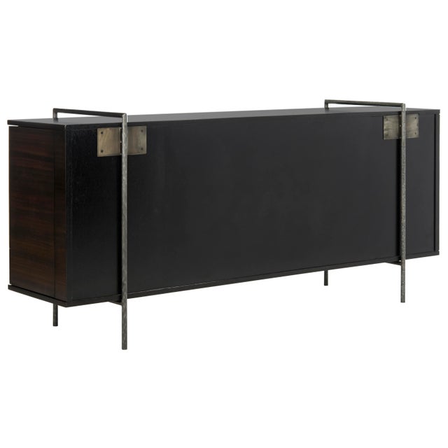 Wood Sideboard, Brown & Black For Sale - Image 4 of 9