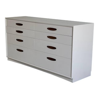In Style of Henredon Painted Walnut Dresser Lowboy Mid-Century Modern 1960s For Sale
