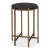 Metal Modern Leather Top Accent Table For Sale - Image 7 of 7