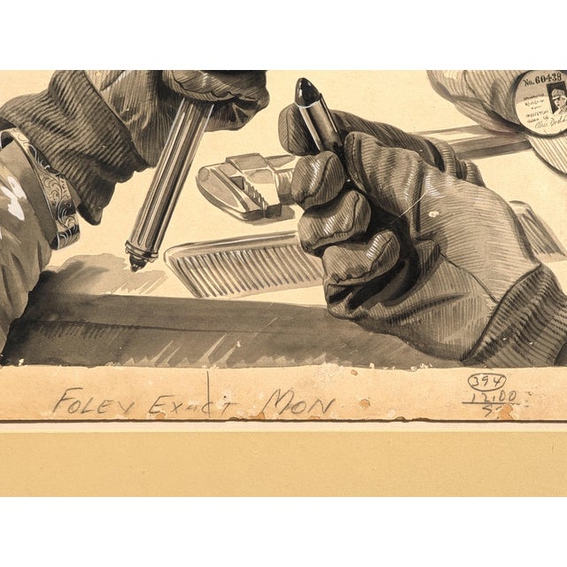 Robert Joy "There are Two of You" Early Modern Original Foley's Ad Layout of Woman & Mirror, Early 20th Century For Sale - Image 10 of 10