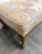 Vintage French Louis XV French Country Carved Upholstered Ottoman For Sale - Image 10 of 11