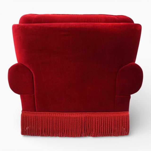 Art Deco Hollywood Regency Red Lounge Chair, 1940s For Sale - Image 6 of 18