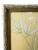 Wood Bird on Branch on Golden Silk Painting. For Sale - Image 7 of 9