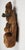 19th century Chinese hand carved wood guardian figure with tiger. Much wear, hand replaced, arm repaired, overall...