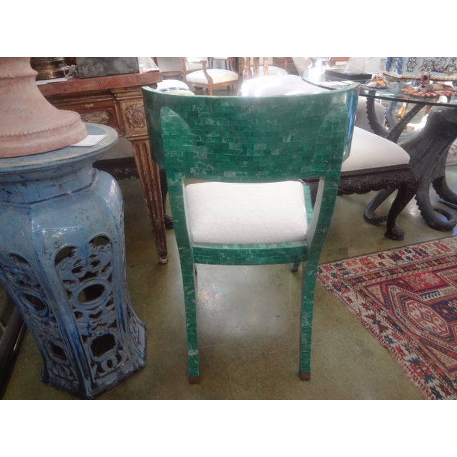 Maitland - Smith Late 20th Century Vintage Maitland - Smith Tessellated Stone Klismos Chair For Sale - Image 4 of 12