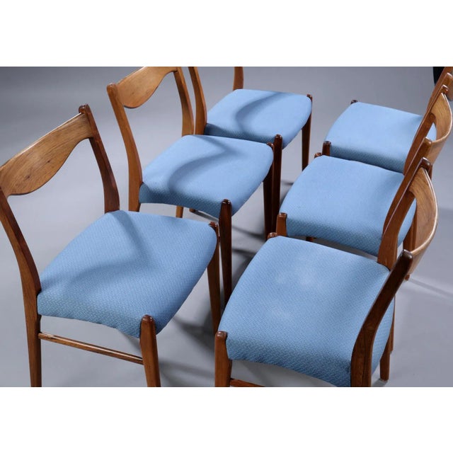 Model GS61 Rosewood Dining Chairs by Arne Wahl Iversen for Glyngøre, 1960s, Set of 6 For Sale - Image 3 of 8