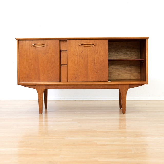 1960s Small Mid Century Teak Credenza by Jentique Furniture For Sale - Image 5 of 12