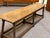Brown Antique English Oak Full Width Refectory Bench With Generous Seating c.1920 For Sale - Image 8 of 11