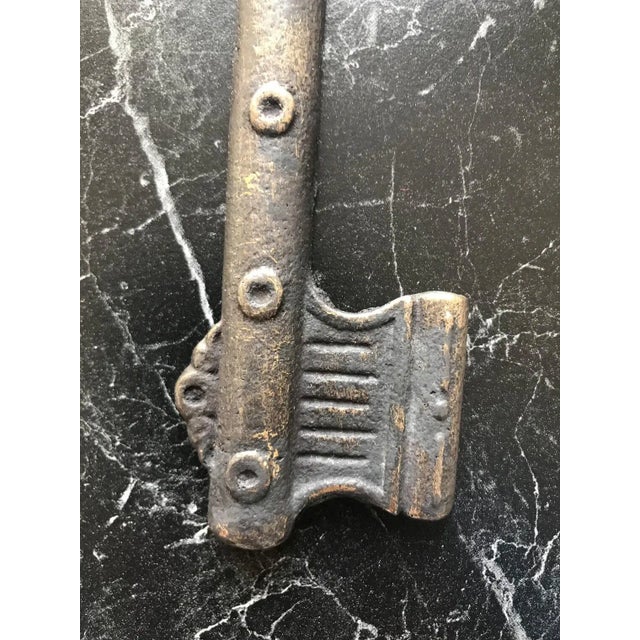 2000 - 2009 Antique Brass Door Key For Sale - Image 5 of 10