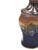 1980s Mid-Century Modern Wavy Hand-Thrown Signed Studio Vase With Blue and Brown Drip Glaze For Sale - Image 5 of 6