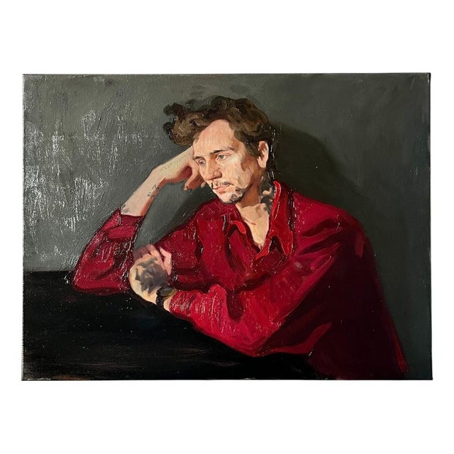 Elina Arbidane, Male Portrait, 2021, Oil on Canvas For Sale - Image 11 of 11