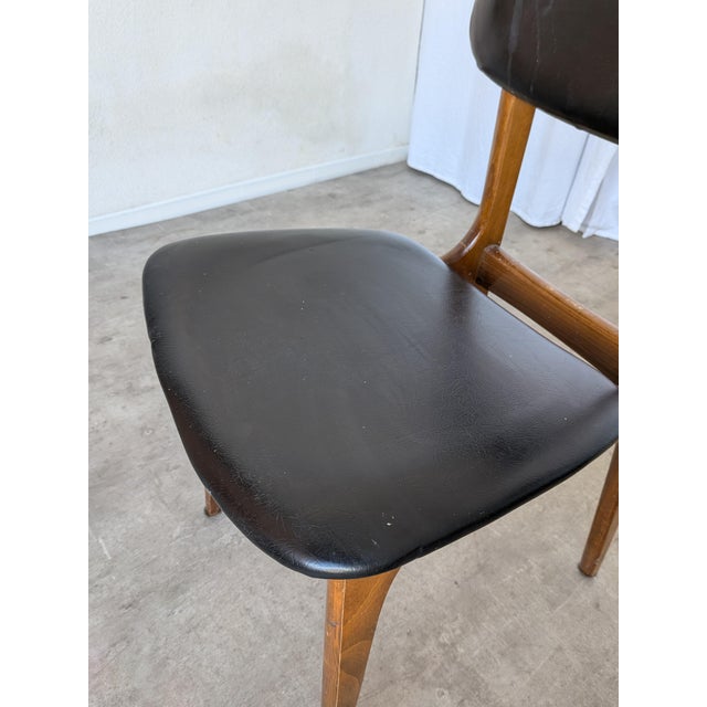 Vintage Dining Chair in Black Leather from Stol Kamnik, 1970s For Sale - Image 14 of 18
