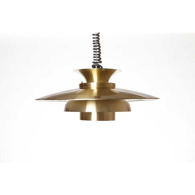 Mid-Century Brass Pendant Light, Denmark, 1980s For Sale - Image 12 of 12