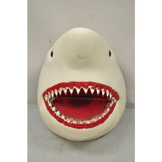 Vintage 23" Molded Rubber Jaws Great White Shark Replica Movie Prop For Sale - Image 4 of 12