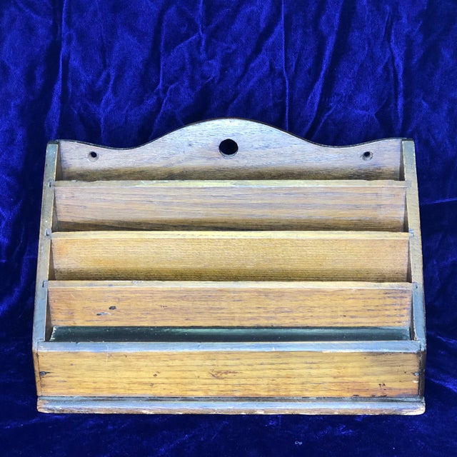 Brown 19th Century Antique Hanging Mahogany Letter Holder For Sale - Image 8 of 8