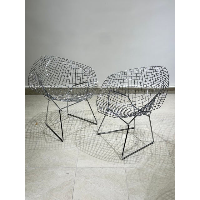 Set of Diamond Armchairs by Harry Bertoia, 2000 For Sale - Image 4 of 13