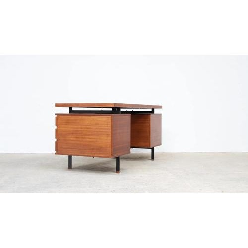Black Minvielle Director's Desk by Pierre Guariche, 1960s For Sale - Image 8 of 11