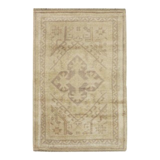 Galerie Shabab Collection Early 20th Century Turkish Oushak Throw Rug For Sale