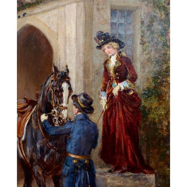 Wood Heywood Hardy - Getting Ready for the Fox Hunt -19th Century Sporting Oil Painting For Sale - Image 7 of 13