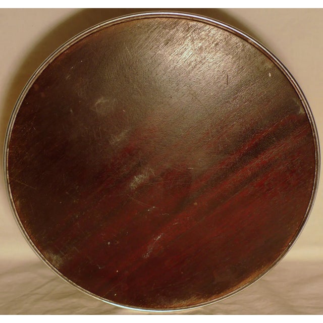 Traditional Mid 20th Century Large Towle Cutwork Sterling Silver Mahogany Wine Coaster For Sale - Image 3 of 7