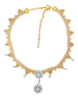 Vintage Pasquale Bruni 18k Gold Diamond Fringe Necklace, Italy