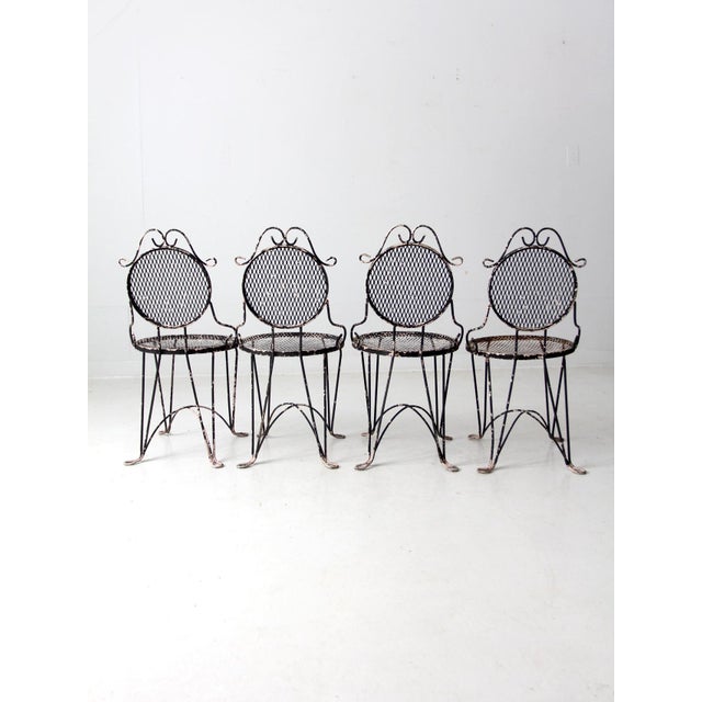 Mid-Century Modern Mid Century Wrought Iron Patio Dining Set For Sale - Image 3 of 12